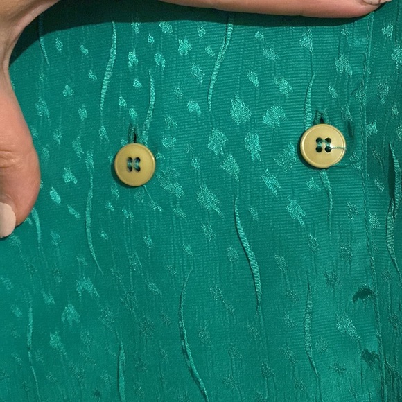 Unique Green Vintage Blouse - Picture 3 of 4